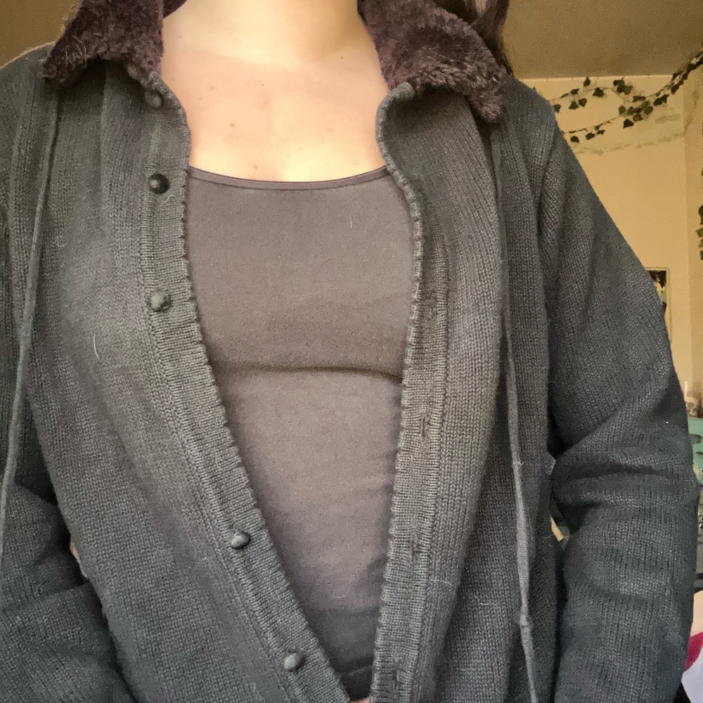 black sweater